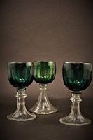 item no: Grønne vin glas. 1800 tals.