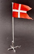 Sterling slv (925s) flagstang 40 cm. med dannebrogs flag