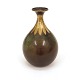 Just Andersen vase i delvist patineret og poleret bronze. #73. H: 21cm