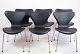 Set of six Seven chairs, model 3107, Arne Jacobsen, Fritz Hansen, 1967