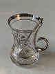 Teglas med teske
Højde 9,2 cm ca