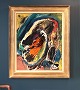 Asger Jorn maleri. Asger Jorn , 1914-73, olie på lærred. "Dompteur de Dames". 
Signeret Jorn. Betitlet og dateret 1961 på bagsiden. Lysmål: 91x73cm