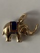 Elefant med emalje Charms / Vedhæng i 14 karat guld 
Højde 17,98 mm