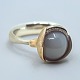 Ole Lynggaard; Lotus ring no. 3. Size 49. In 18k white gold and gold, set with 
moonstone and diamonds