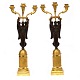 Pair of early 19th century firegilt bronze candelabra. Paris circa 1800. H: 63cm