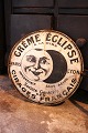 Decorative, old French advertising sign with a really nice patina, 
painted onmetal plate...