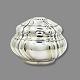 Oval silver casket, gilted inside