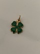 Pendant/charm for bracelet in 14 carat gold, shaped like a four-leaf clover. 
Stamped 585.
SOLD