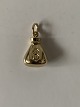 Pendant 14 carat gold, designed as a money bag. Classic pendant.