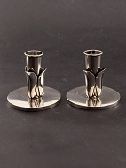 Et par hndsmedet 830 slv art deco lysestager