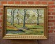 Maleri af ukendt kunstner, Skovparti, i flot 
forgyldt ramme.
AFHENTNING