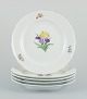Meissen, a set 
of five 
porcelain 
dinner plates.