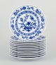 Bavaria, Germany.
A set of twelve porcelain plates, Blue Onion pattern.