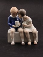 Bing & Grondahl. . Boy and girl. Model 2175. 
