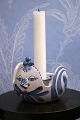 Bjørn Wiinblad chamber candlestick in the shape of a small bird in ceramic with 
fine blue glaze...