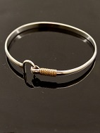 Sterling slv armring med 14 karat guld trd