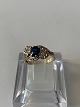 9 Karat Gold Ring with Blue Sapphire and Diamonds
Size 48 / 15.58 mm.