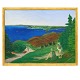 Jens Søndergaard maleri med motiv fra Limfjorden. Jens Søndergaard, 1895-1957, 
olie på lærred. Signeret og dateret 1936. Betitlet "Sommerlandskab" visende 
udsigt fra Toftum Bjerge mod Oddesund. Lysmål: 93x123cm. Med ramme: 102x132cm