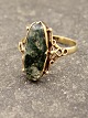 14 karat guldring  med mos agat