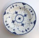 Royal Copenhagen. Blue fluted, half lace. Deep plate. Model 565. Diameter 24.5 
cm. (2 quality)