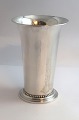 Georg Jensen. Sterling silver vase hammered. Model 107. Height 13.5 cm. Produced 
1925-1932