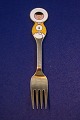 Michelsen Christmas fork 1969 of Danish gilt sterling silver