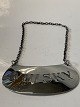 Whisky skilt, sterling, Flaske / Karaffel skilt.
Bredde 5 cm.