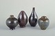 Wallåkra 
Ceramics – Four 
Small Vases, 
Mid-Century

