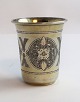 Rusland. Lille sølv bæger (84). Højde 4,5 cm. Diameter 4 cm. Produceret 1891
