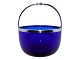 Holmegaard
Blue glass sugar bowl with silver edge and handle