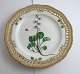 Royal Copenhagen Flora Danica. Lunch plate with open-work border. Design # 3554. Diameter 23 cm. (1 quality). Pyrola grandiflora Rad