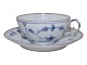 Blue Fluted Plain with Gold edgeTeacup in thin porcelain