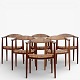 Roxy Klassik præsenterer: Hans J. Wegner / Johannes Hansen.JH 501 - Sæt á 6 'The Chair'-spisestole i ...