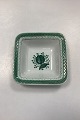 Danam Antik præsenterer: Royal Copenhagen Green Tranquebar Firkantet Skål No. 1337