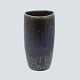 Arne Bang; Stoneware vase with black and blue glaze