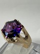 Antik Huset presents: Vintage / Cocktail ring with amethyst in 14 caratsSize 57