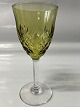 Serges, moss green white wine glass.Val Saint Lambert GlassHeight: 15 cm.