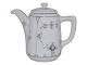Green Blue Fluted Plain Thick PorcelainSmall coffee pot
