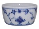 Blåmalet Riflet HotelporcelænSkål 7,4 cm.
