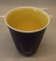 2810 Aluminia Blå og gul Columbine Vase 13 cm ca 1958