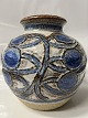 Bornholmsk keramik, Søholm, kugle vase.Højde 21 cm.