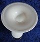 Holmegaard glass art. Balustra vase/candlestick of milk white glass 22.5cms.