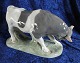 Royal Copenhagen Denmark figurine No 1195, Bull on base. Large and beautiful figurine in perfect condition.