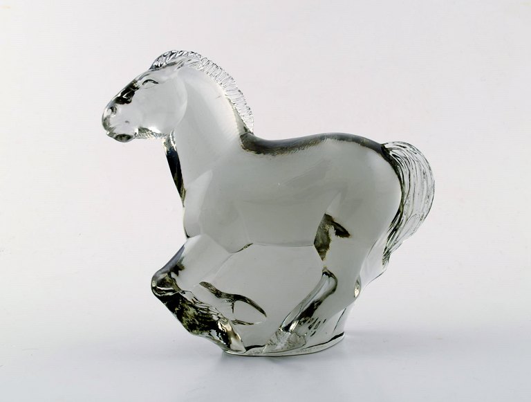 Paul Hoff for Svenskt glas. Figur af hest i kunstglas. WWF.
