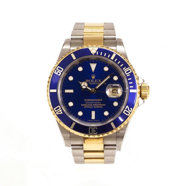 Rolex Submariner Gold/Stahl, Ref. 16613. Jahrgang 2005. D: 40mm. Wird mit Box 
und Zertifikat geleifert