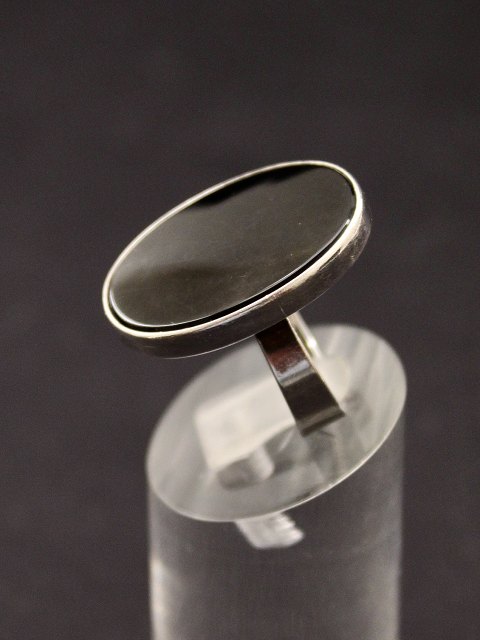 From sterling sølv ring med onyx