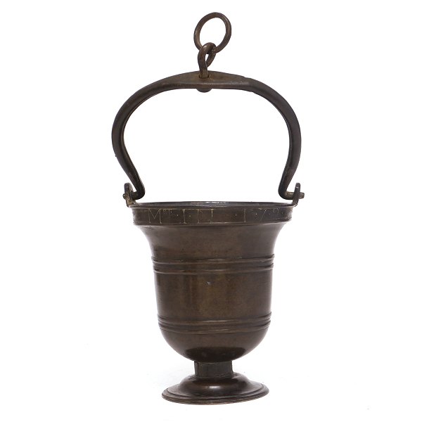 Früher Baroquer Bronzen Lavabo datiert 1726. H: 30cm mit Henkel