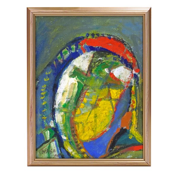 Jørgen Nash, 1920-2004, Öl auf Platte. Signiert und datiert 1961. Lichtmasse: 
37x28cm. Mit Rahmen: 42x33cm