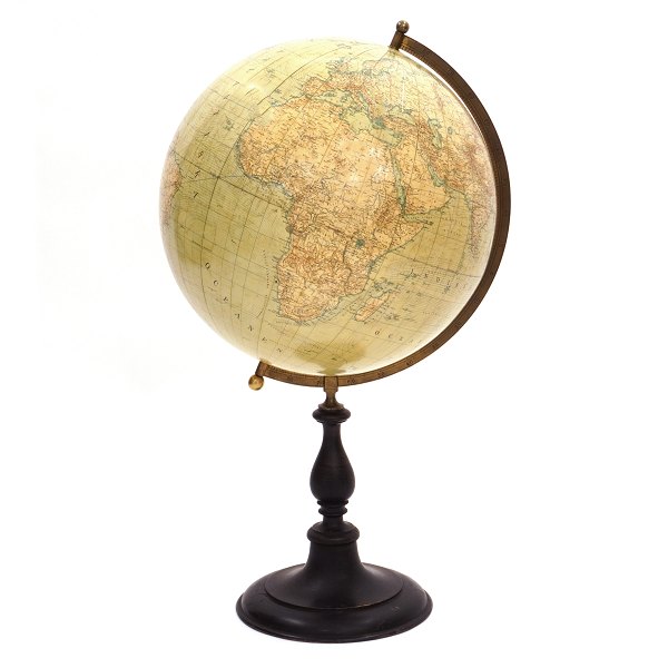 Large Globus by Arvid Kempe, Stockholm, 1909. H: 98cm. D: 50cm