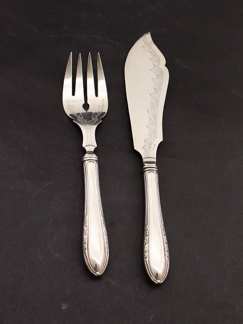 Silver plated fish serving set